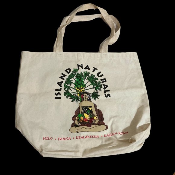 Large Canvas Tote from ☀️HAWAII 🌺  US MADE Island Naturals Pahoa Hilo - Picture 3 of 5
